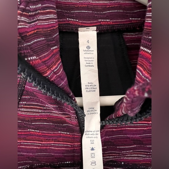 Lululemon Regal Plum Space Dye Twist Luon Define Jacket Full Zip Size 4 - Picture 6 of 7